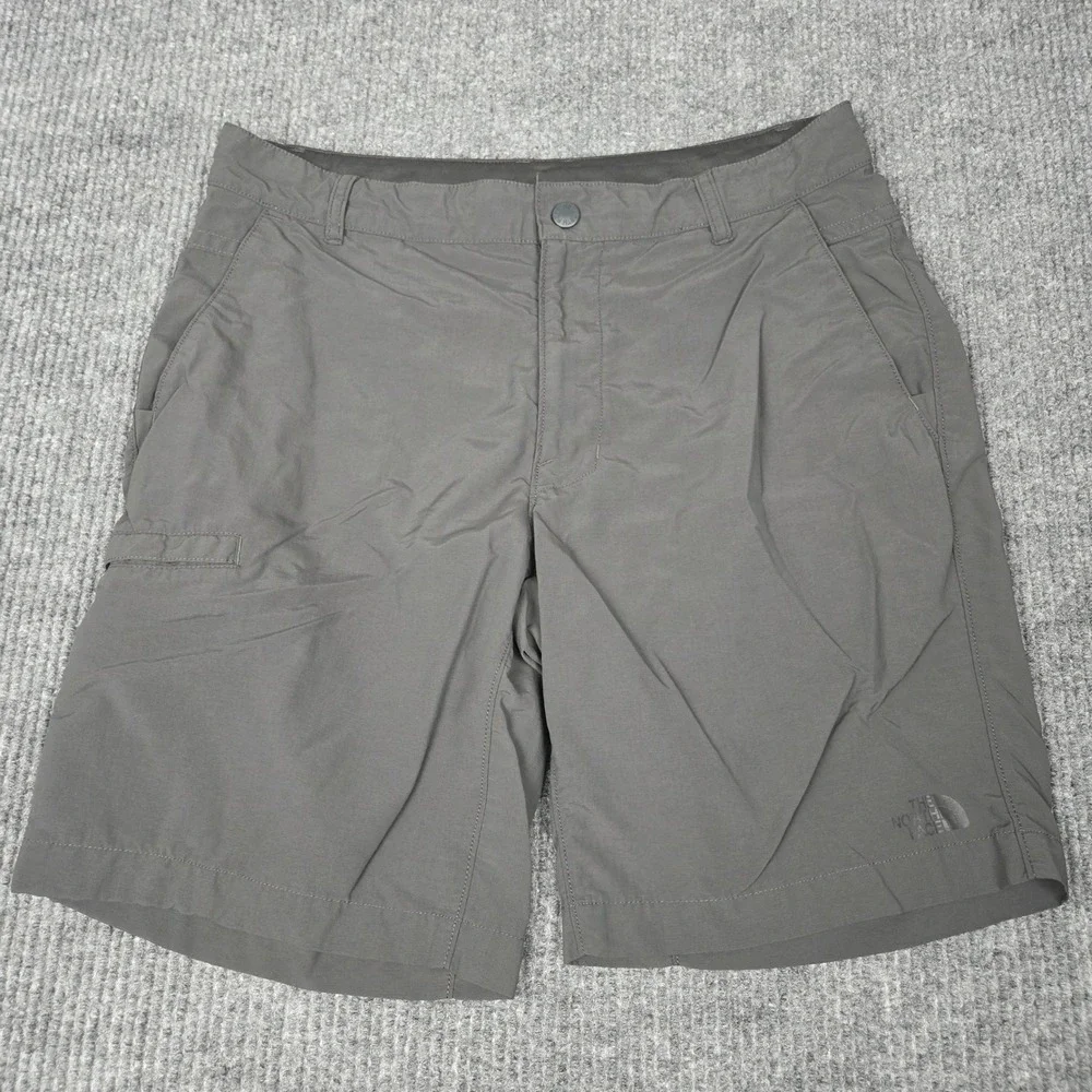 The North Face Mens Gray Hiking Trail Shorts Size 34 Regular Quick Dry Technical